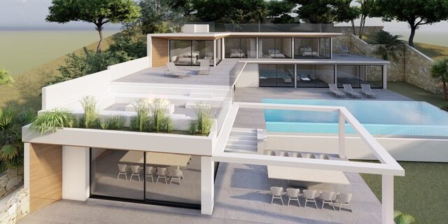 Lujosa villa con vistas al mar en Can Germa en absoluta privacidad