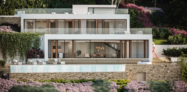 Nueva Villa en construcción con impresionantes vistas al mar