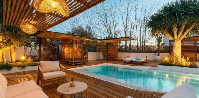 Apartamento de diseño con piscina infinita y gimnasio en Jesús